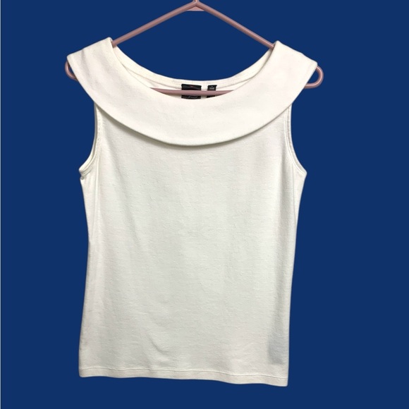 Rafaella Ivory Professional Top, Sleeveless 100% soft cotton - Picture 1 of 10